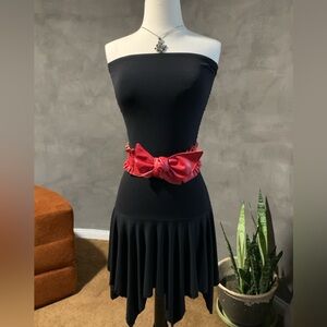 Red Bow Cinch Waist Belt